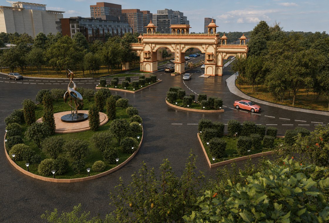 Urban design scheme by Aman Jain & Associates